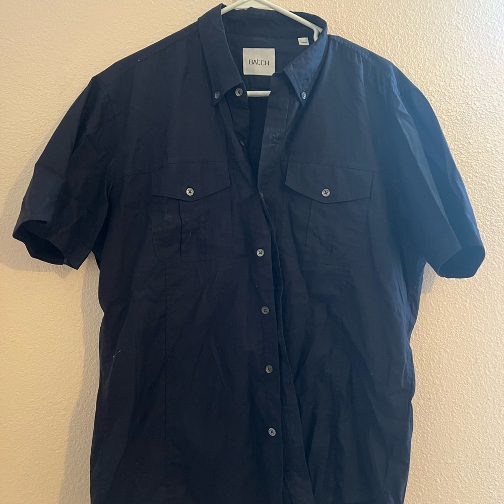 Batch Short Sleeve Navy Blue Utility Shirt